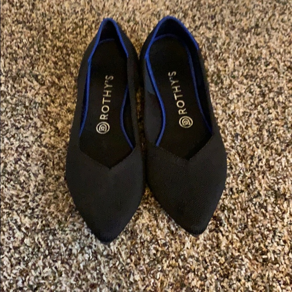 Rothy’s points in black size 10.